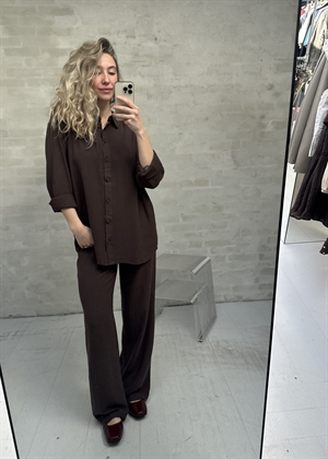 Sanne ls skjorte Seal Brown Object 